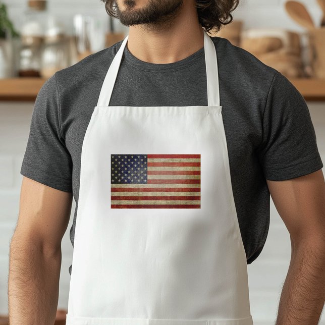 Tablier Ancien drapeau américain (Vintage American Flag Apron)