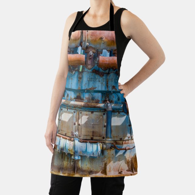 Tablier Ancien et rouillé Atlas Impérial moteur diesel à I (Insitu)