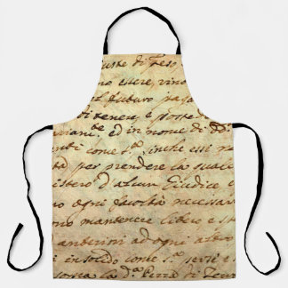 Tablier Ancien manuscrit du 1700 siècle écrit à l'encre