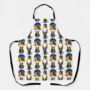 Tablier Ancienne Egypte Pyramide Anubis Motif Design