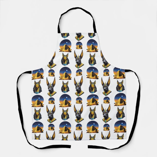 Tablier Ancienne Egypte Pyramide Anubis Motif Design (Recto)