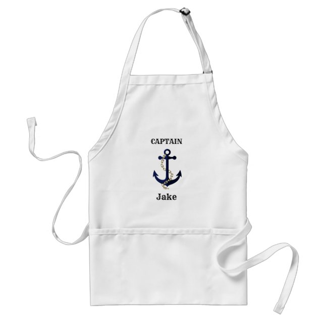 Tablier Ancrage maritime, chaîne, personnalisée (Devant)