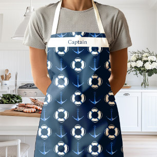 Tablier Ancre de voilier nautique Lifebuoy Marine Blue