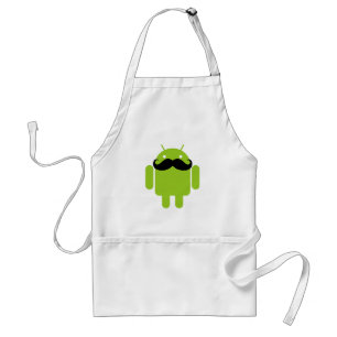Tablier Android Robot Icon Mustache