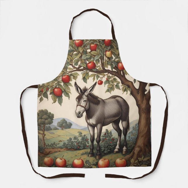 Tablier Âne vintage Sous Un Pommier (Recto)