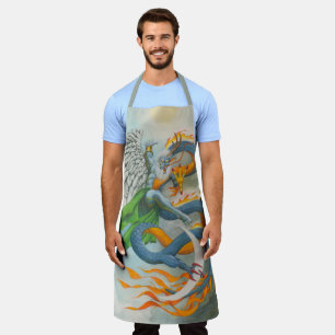 Tablier Angel foncé et dragon brûlant