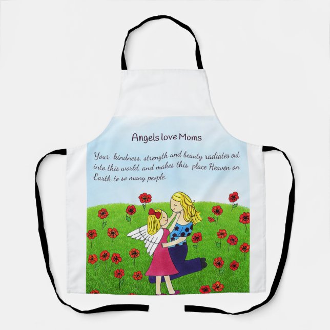 Tablier Angels Love Mom All-Over Print Apron (Recto)