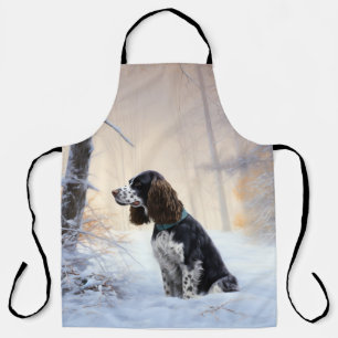 Tablier Anglais Springer Spaniel Laissez-le neiger Noël