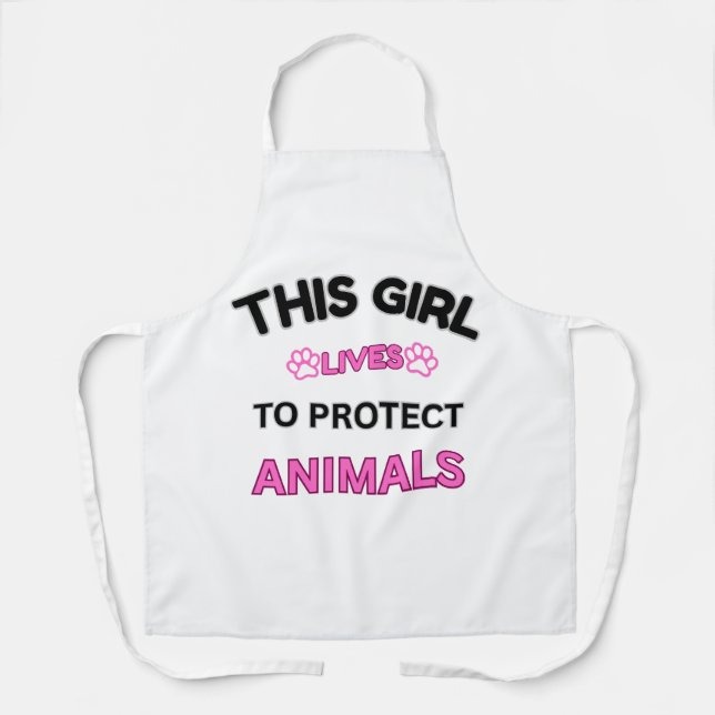 Tablier Animal Advocate Apron - Cette fille vit pour proté (Recto)