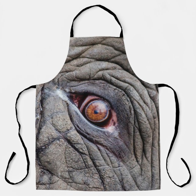 Tablier Animal elephant eye close up (Recto)