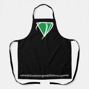 Tablier Animal Rights Green Vegan Icône "Latin Word" Apron