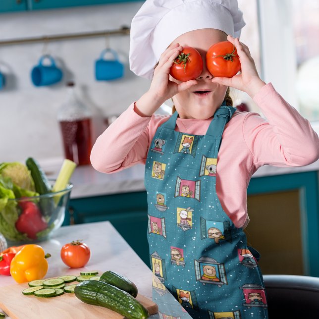 Tablier Animaux À La Fenêtre (Animals At The Window Apron)
