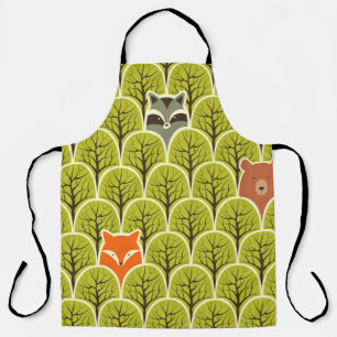 Tablier Animaux forestiers Motif Vintage