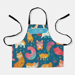 Tablier Animaux Retro Colorful Motif personnalisé