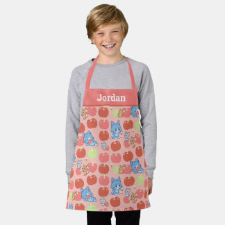 Tablier Anime Tom, Jerry et Tuffy Apple Motif