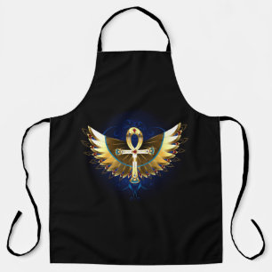 Tablier Ankh or avec ailes