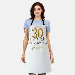 Tablier Ap 30 ans et Fabuleux Élégant Or et Noir