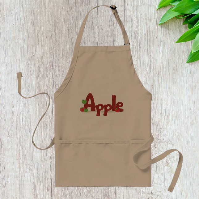 Tablier Apple Word Art avec des pommes rouges et vertes (Créateur téléchargé)