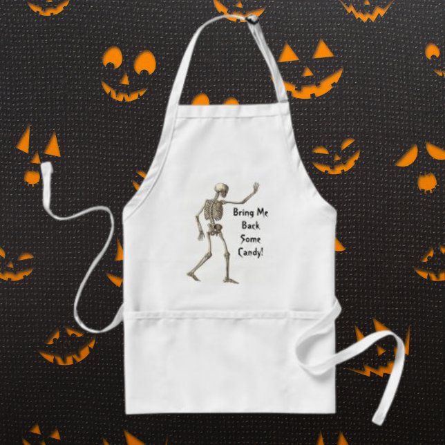 Tablier Apportez-Moi Un Petit Squelette De Bonbons Hallowe (Bring Me Some Candy Skeleton Halloween Apron)