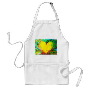 Tablier apron à coeur doré