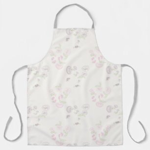 Tablier Apron Allover imprimer Pink Purple Water Lily Fora