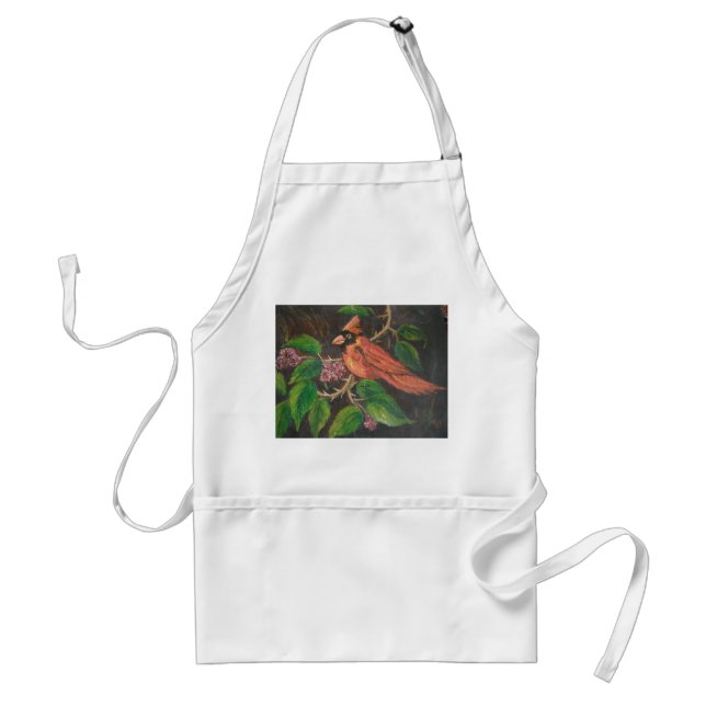 Tablier Apron Ann Hayes Peinture Cardinal (Devant)