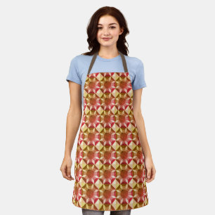 Tablier Apron (ao) - Motif de courtepointe en rouge