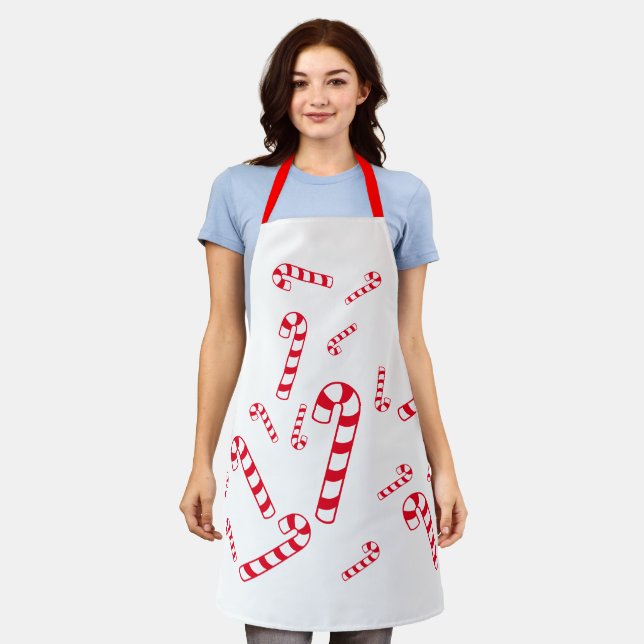 Tablier Apron (ao) - Red Candy Canes (Porté)