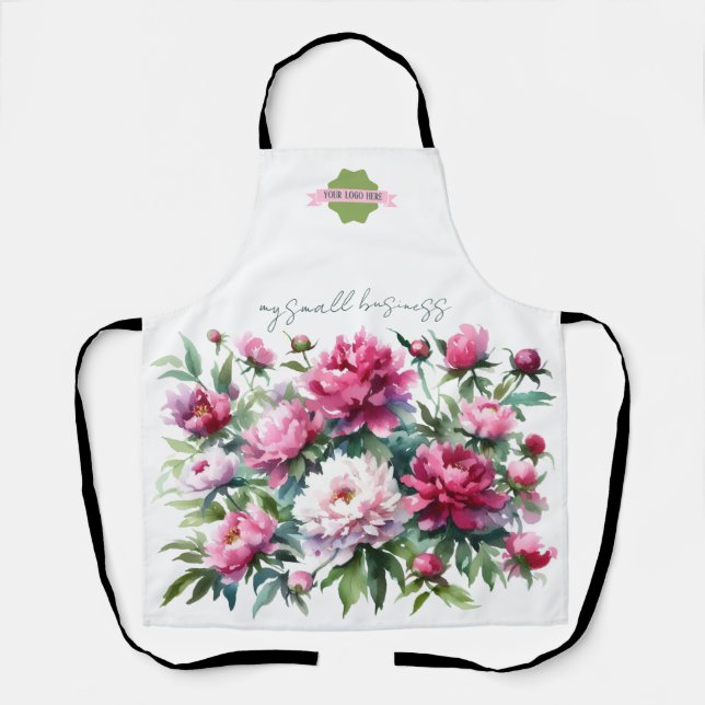 Tablier Apron Aquarelle Peonies Var01 (Recto)
