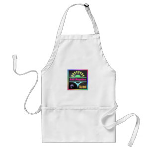 Tablier Apron "Arrière - plan noir coloré de Los Angeles"