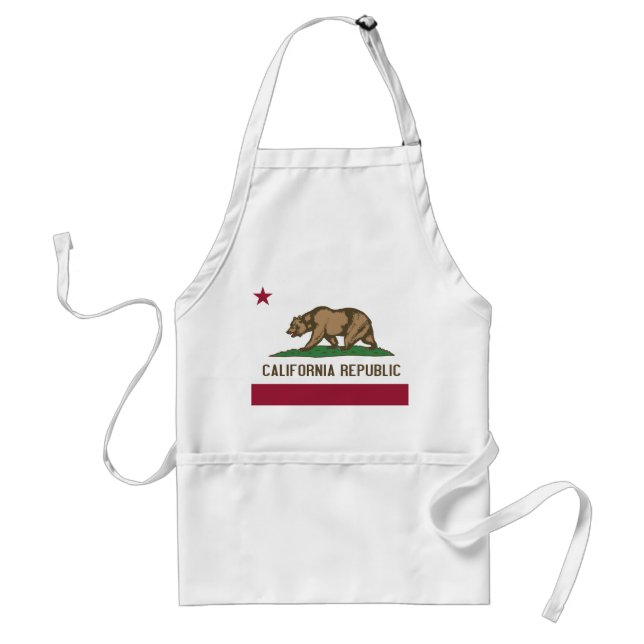 Tablier Apron avec Drapeau de Californie, États-Unis (Devant)