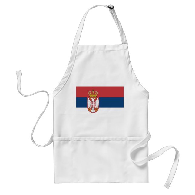 Tablier Apron avec Drapeau de Serbie (Devant)