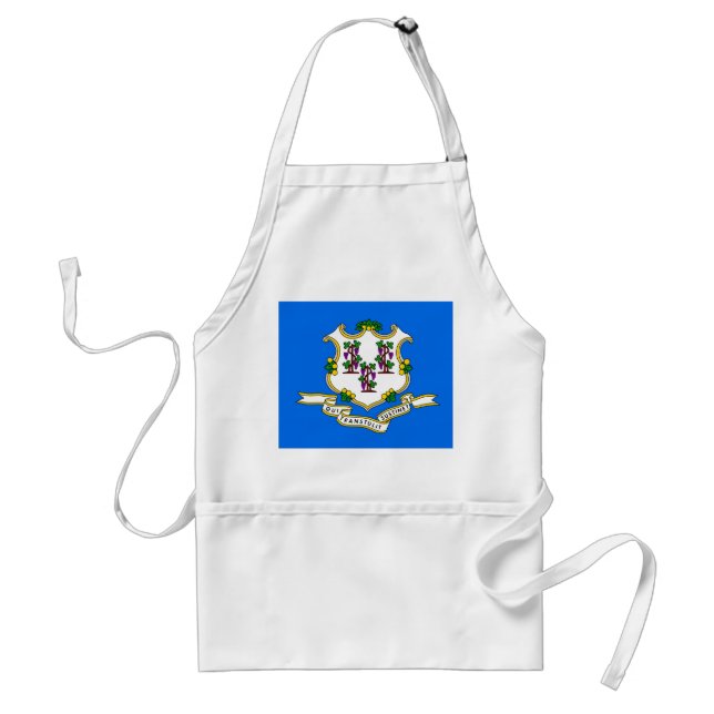 Tablier Apron avec drapeau du Connecticut, États-Unis (Devant)