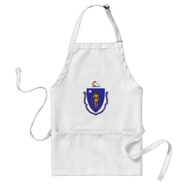 Tablier Apron avec Drapeau du Massachuttes, U.S.A. (Devant)