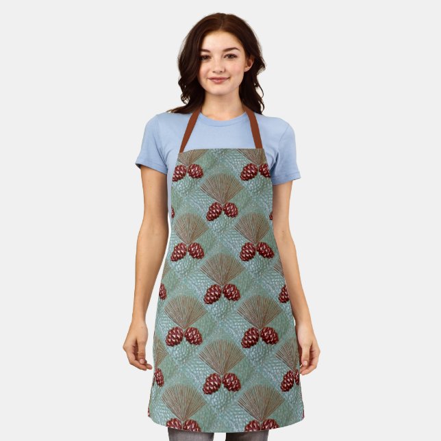 Tablier Apron avec Ponderosa PineCones (Porté)