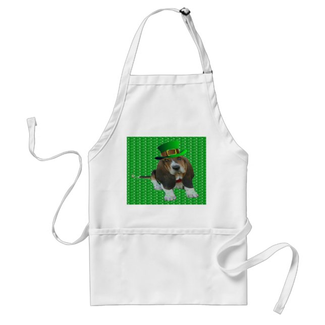 Tablier Apron Baby Basset Hound Happy Jour de la Saint Pat (Devant)