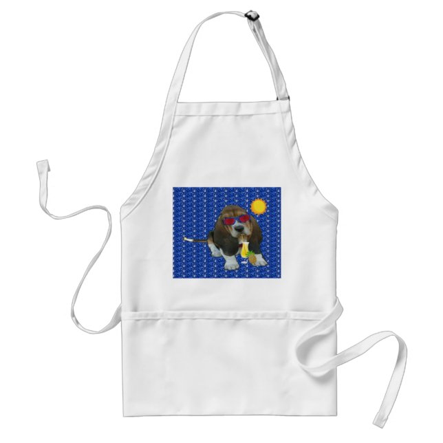 Tablier Apron Baby Basset Hound Heure d'été (Devant)