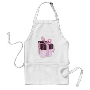 Tablier Apron cadeau rose et noir