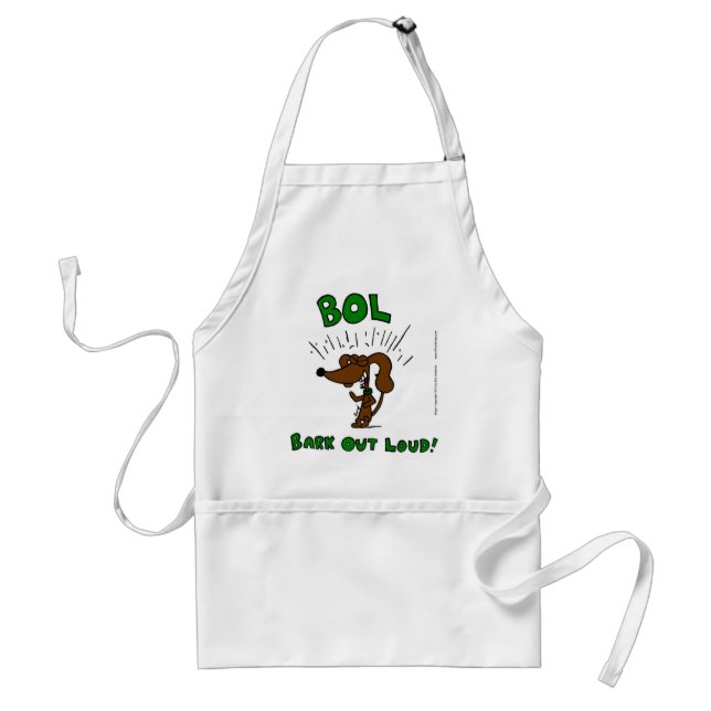 Tablier Apron central "BOL Bark Out Loud" (Devant)