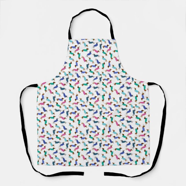Tablier Apron Chef Dachshund coloré (Recto)