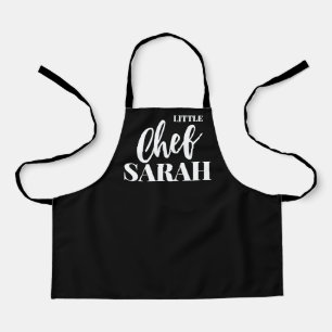 Tablier Apron Chef Enfants Personnalisé Élégant noir