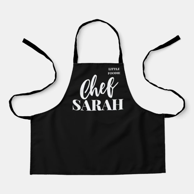 Tablier Apron Chef Enfants Personnalisé | Little Foody Bla (Recto)