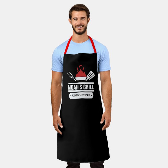 Tablier Apron Chef Personnalisé : Nom Personnalisé Et Jeu  (Porté)