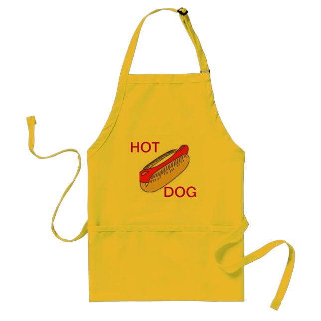 TABLIER APRON CHEFS APRON POUR CHIEN CHAUD JAUNE (Devant)