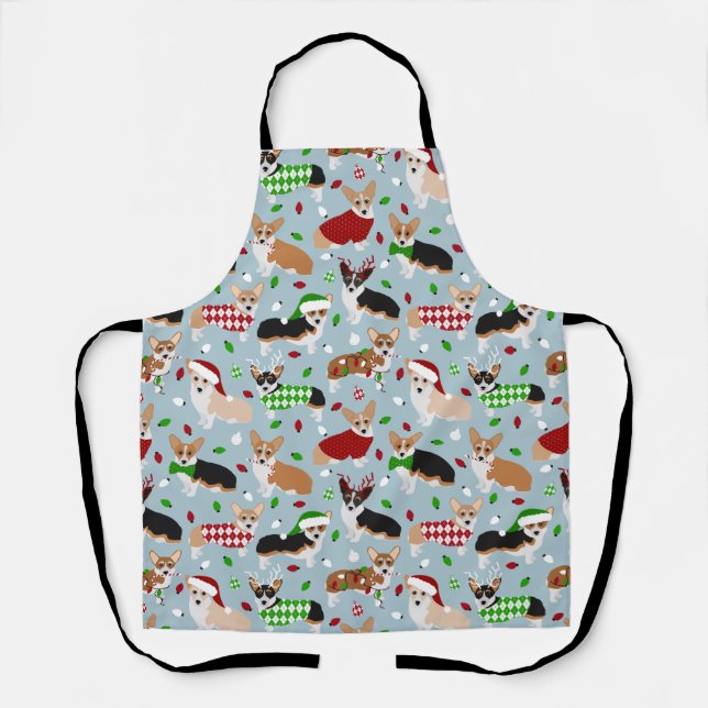 Tablier Apron Chiens de Noël Corgi (Recto)