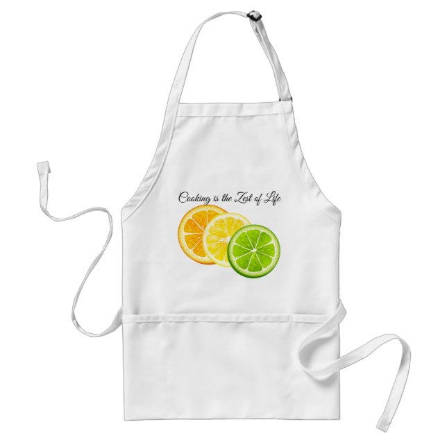 Tablier Apron-Cooking is the Zest of Live (Devant)