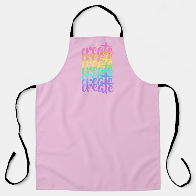 Tablier Apron "Créer" Arc-en-ciel (Recto)