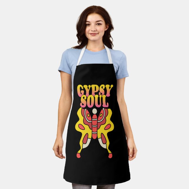 TABLIER APRON CUISINE VINTAGE GYPSY SOUL (Porté)