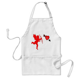 Tablier Apron Cupid et Heart Red