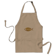 APRON DARK KHAKI COULEUR JÉSUS EMBLEM